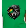 Sieviešu zaļš T-krekls Wolf grey PK4029