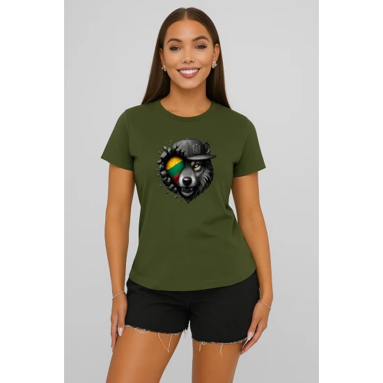 Sieviešu haki krekls Wolf grey PK4029