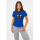 Sieviešu zils T-krekls Butterfly PK4025