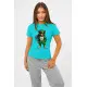 Sieviešu gaiši zils T-krekls Bear PK4023