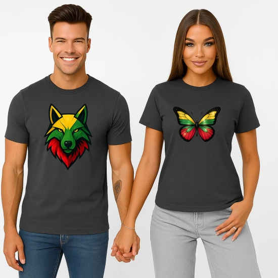 Tumši pelēks T-kreklu komplekts Wolf-dragon PK4026