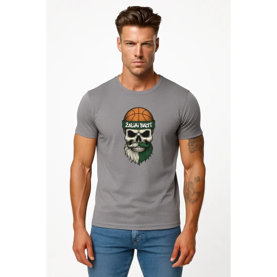 Vīriešu pelēks krekliņš Skull and Ball PK4022