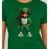 Sieviešu tumši zaļš T-krekls Bear PK4023