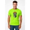 Vīriešu neona zaļš krekliņš Skull and Ball PK4022