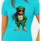 Sieviešu gaiši zils T-krekls Bear PK4023