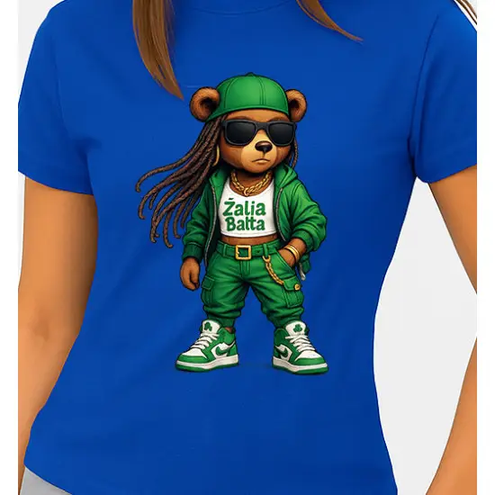 Sieviešu zils T-krekls Bear PK4023