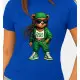 Sieviešu zils T-krekls Bear PK4023