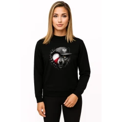 Sieviešu melns džemperis Polija vilks