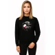 Sieviešu melns džemperis Polija vilks PK4035