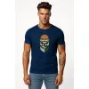 Vīriešu tumši zils krekls Skull and Ball PK4022