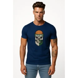 Vīriešu tumši zils krekls Skull and Ball