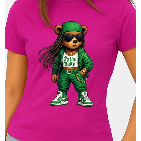 Sieviešu rozā T-krekls Bear PK4023