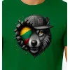Vīriešu tumši zaļš T-krekls Wolf grey PK4031