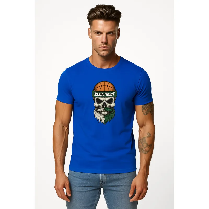 Vīriešu zils krekliņš Skull and Ball PK4022