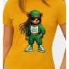 Sieviešu spilgti dzeltens T-krekls Bear PK4023