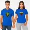 Zils T-kreklu komplekts Heart Geometric Wolf PK4027