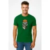Vīriešu tumši zaļš krekliņš Skull and Ball PK4022