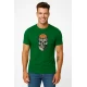 Vīriešu tumši zaļš krekliņš Skull and Ball PK4022