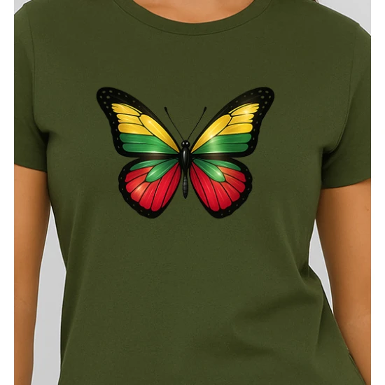 Sieviešu haki krekls Butterfly PK4025