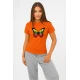 Sieviešu oranžs T-krekls Butterfly PK4025