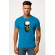 Vīriešu tirkīza krekliņš Skull and Beard PK4015