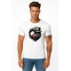 Vīriešu balts T-krekls Polija vilks PK4042