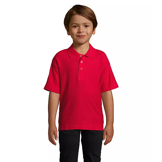 Bērnu sarkanais polo krekls Enjoy T-krekls