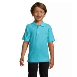 Bērnu polo krekliņš tīteļkrāsā Izbaudiet