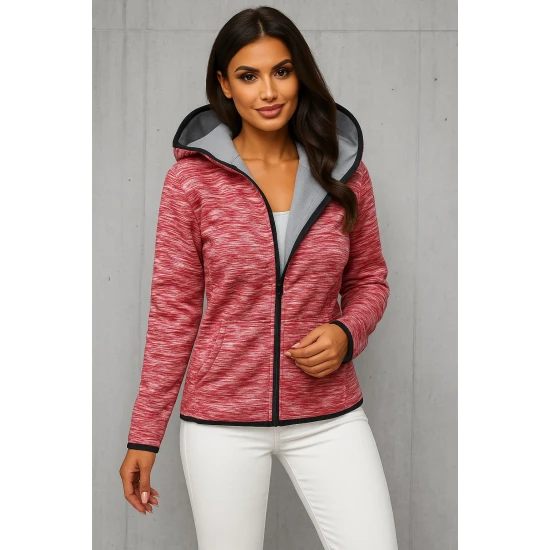 Sarkans džemperis dāmām Belin Džemperi ar kapuci