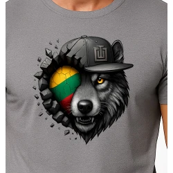 Vīriešu pelēks T-krekls Wolf grey