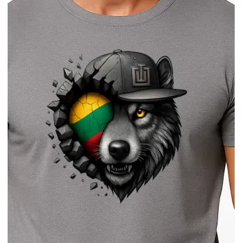 Vīriešu pelēks T-krekls Wolf grey