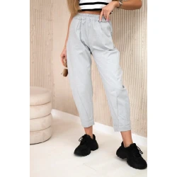 Sieviešu gaiši pelēkas bikses Punto