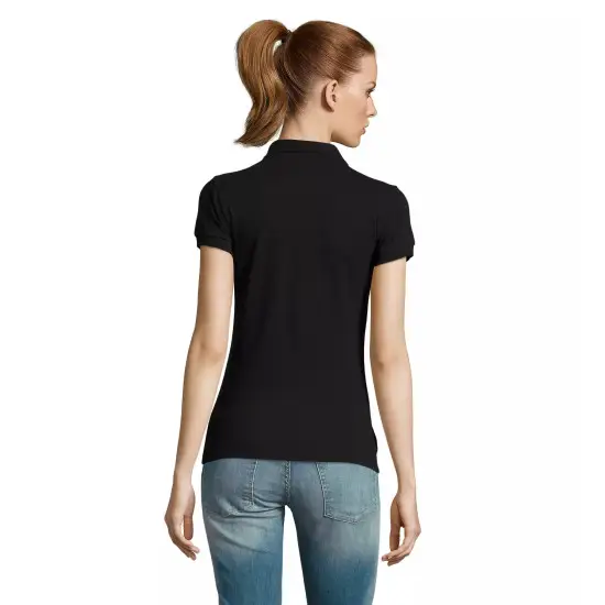 Sieviešu melns polo krekls Passion PK11343