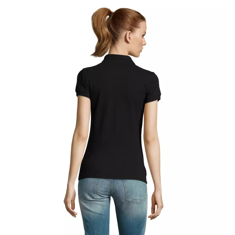 Sieviešu melns polo krekls Passion PK11343