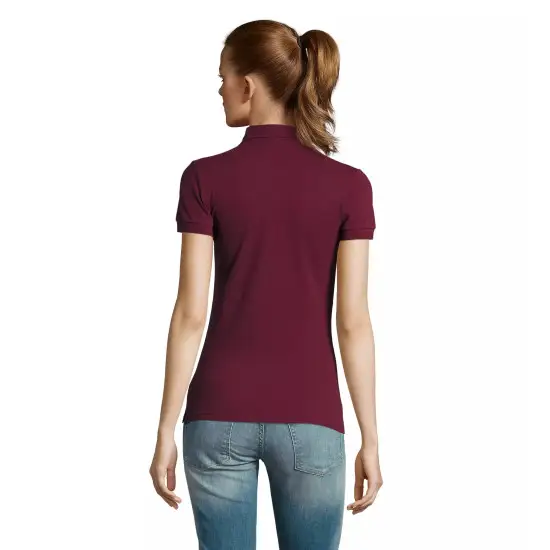Sieviešu bordo krāsas polo krekliņš Passion PK11343