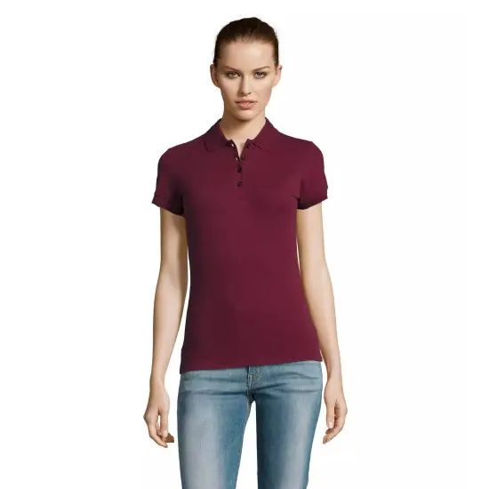Sieviešu bordo krāsas polo krekliņš Passion PK11343