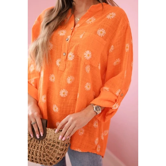 Sieviešu oranžā blūze Dorsi Blūzes un krekli