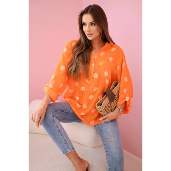 Sieviešu oranžā blūze Dorsi Blūzes un krekli