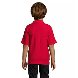 Bērnu sarkanais polo krekls Enjoy