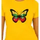 Sieviešu dzeltens T-krekls Butterfly PK4025