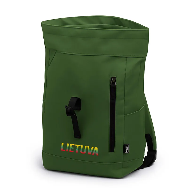 Tumši zaļa mugursoma Tricolour Lietuva PK4047