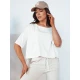 Sieviešu lielizmēra balts T-krekls Eling T-krekls