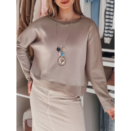 Sieviešu brūna blūze ar kulonu Nubiss RY2800