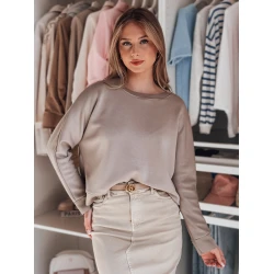 Sieviešu brūna blūze ar kulonu Nubiss