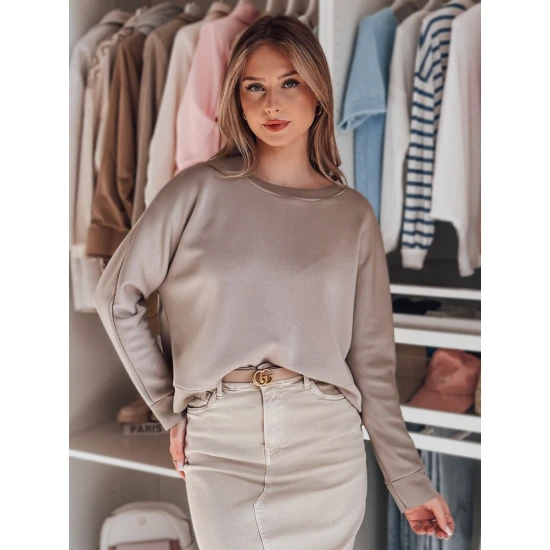 Sieviešu brūna blūze ar kulonu Nubiss RY2800