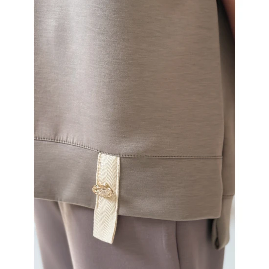 Sieviešu lielizmēra brūns krekls Shine RY2911