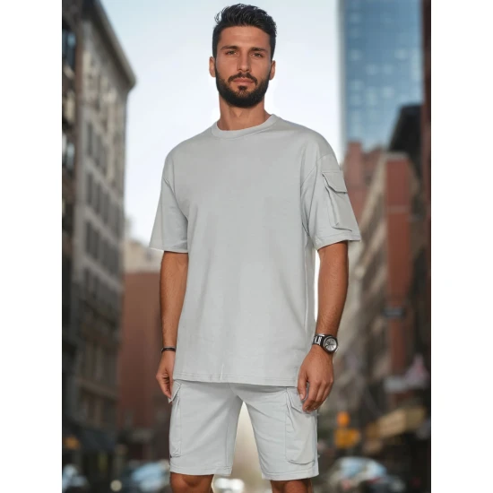 Vīriešu pelēks treniņtērps AX0797