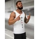 Vīriešu balts T-krekls bez piedurknēm Atpakaļ JS/8B1705/1Z