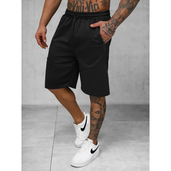 Vīriešu melni sporta šorti Novak JS/15K1822/3