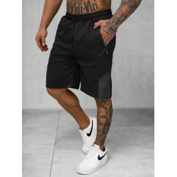 Vīriešu melni sporta šorti Frost